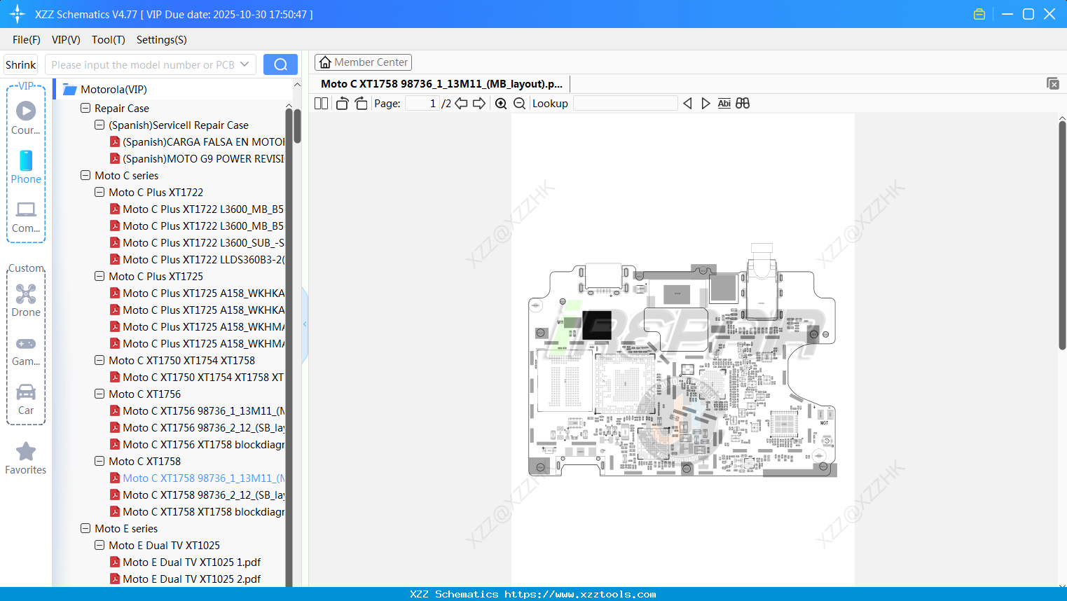 Motorola Moto C XT1758 98736_1_13M11_(MB_layout)